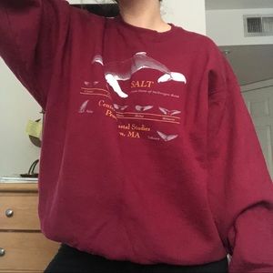 Oversized whale anatomy sweatshirt